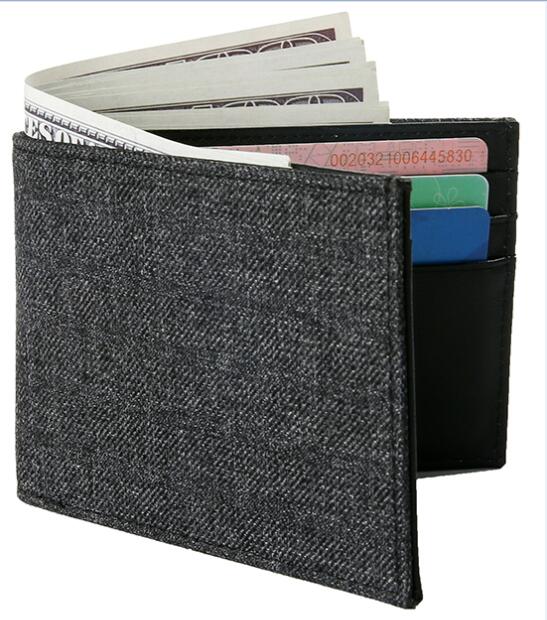 Bifold Minimalist Wallet Men RFID Blocking Wallet  (WW-005-B)