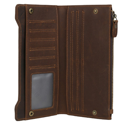 Mens Leather Bifold Wallet with RFID Blocking